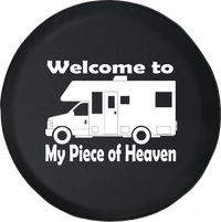 Welcome to My Piece of Heaven Motorhome RV Camping Offroad Jeep RV Camper Spare Tire Cover J271 - TireCoverPro 