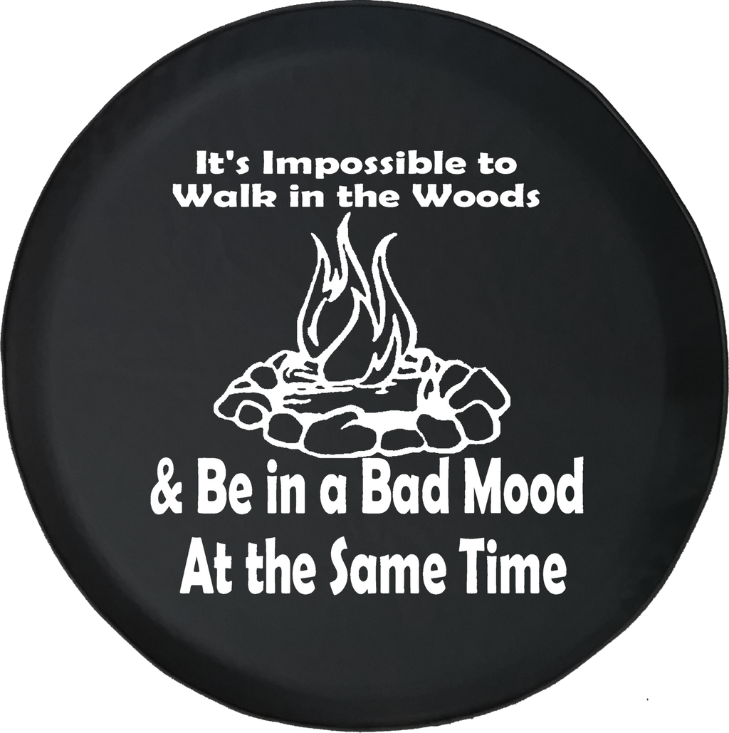 Impossible to Walk in the Woods Campfire Offroad Jeep RV Camper Spare Tire Cover J274 - TireCoverPro 