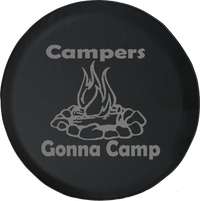 Jeep Wrangler Tire Cover With Campers Gonna Camp Print (Wrangler JK, TJ, YJ) - TireCoverPro 