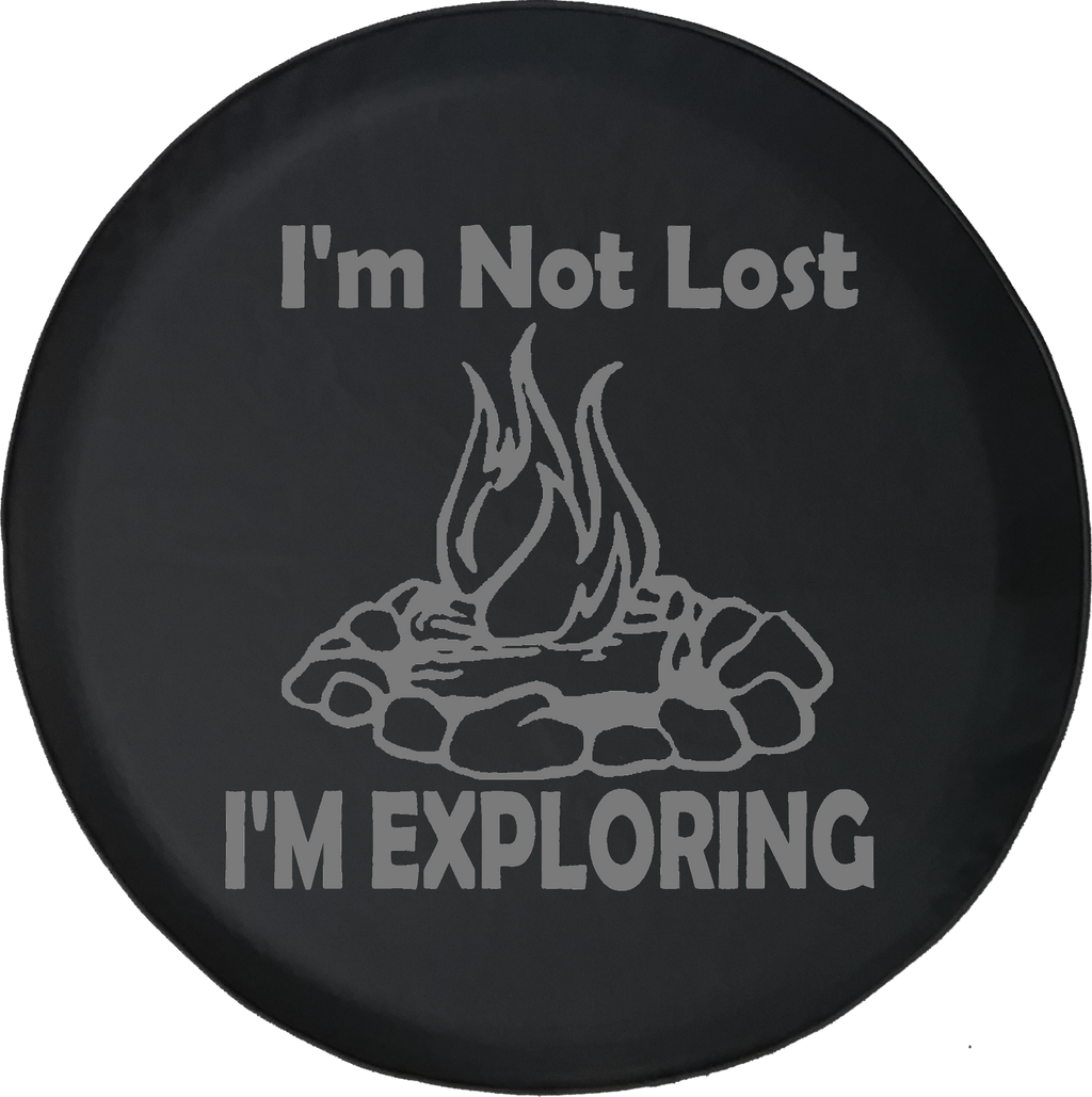 I'm Not Lost I'm Exploring RV Outdoors Hunting Fishing Offroad Jeep RV Camper Spare Tire Cover J284 - TireCoverPro 