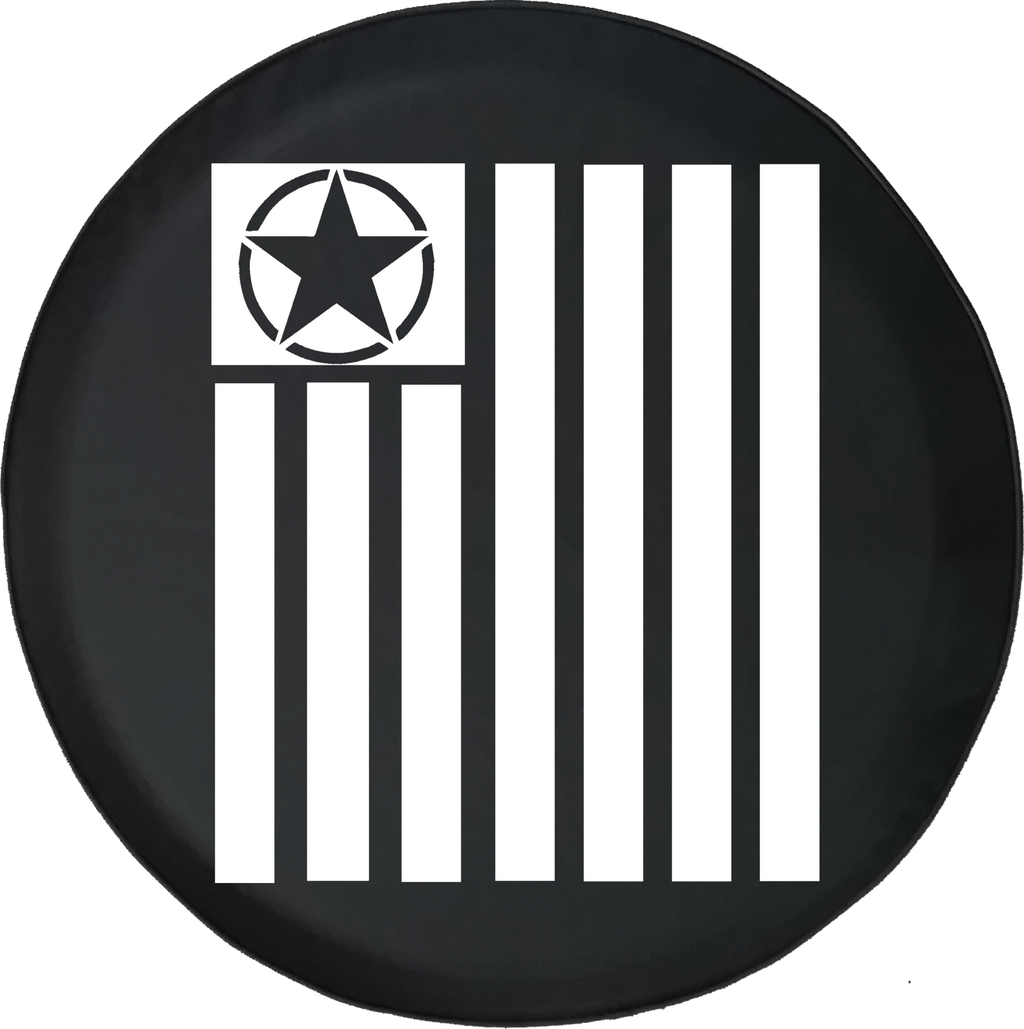 Jeep Wrangler Tire Cover With Tactical Military Star (Wrangler JK, TJ, YJ)