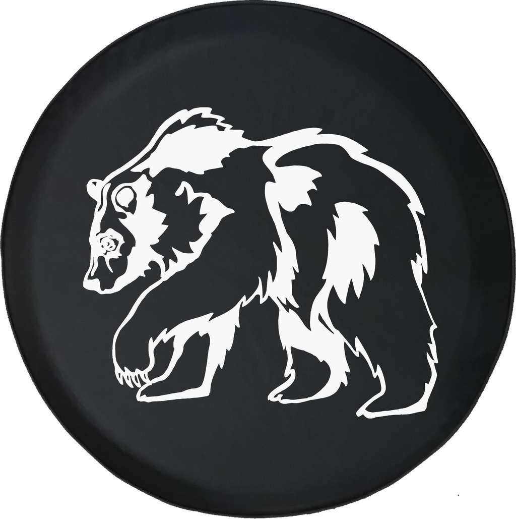 Grizzley Black Bear HuntingOffroad Jeep RV Camper Spare Tire Cover LV178 - TireCoverPro 