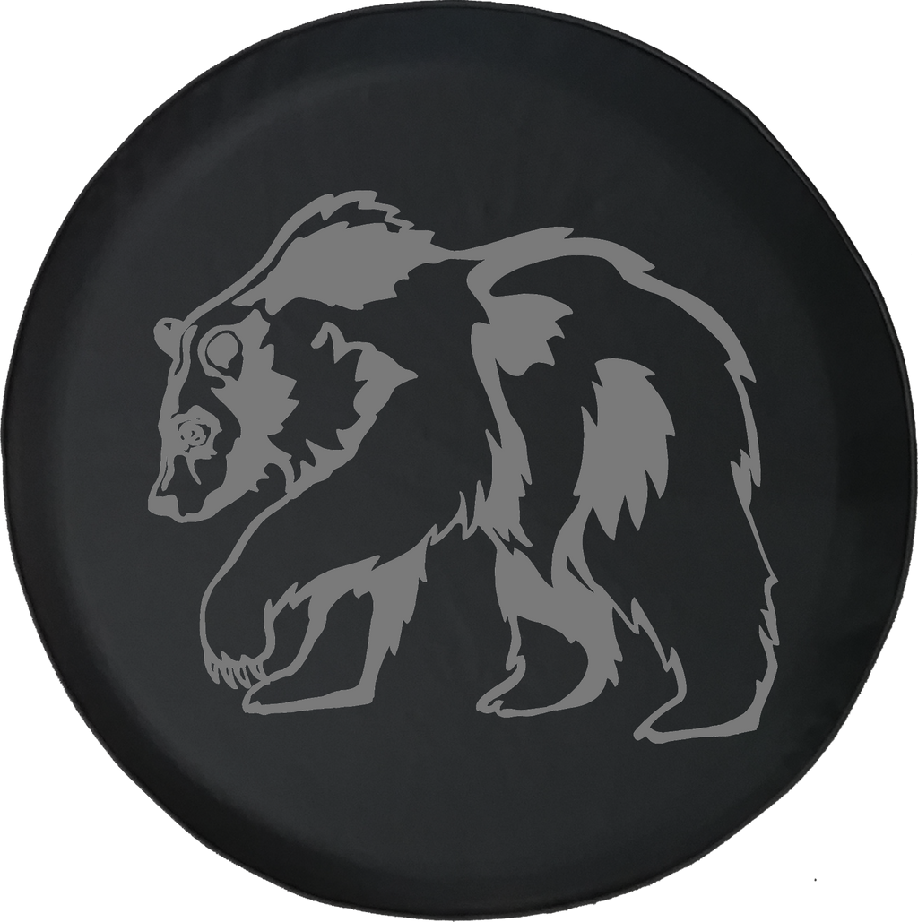 Grizzley Black Bear HuntingOffroad Jeep RV Camper Spare Tire Cover LV178 - TireCoverPro 