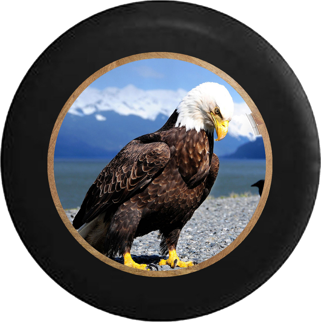 Jeep Wrangler Spare Tire Cover With Sharp Eagle (Wrangler JK, TJ, YJ)