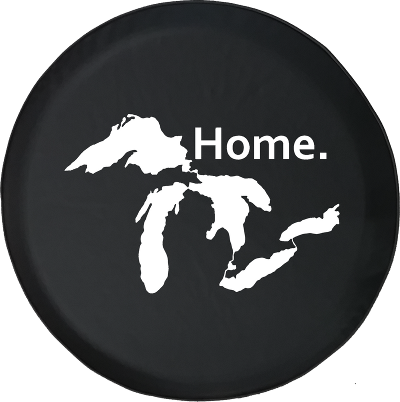 State of Michigan Great Lakes Detroit Home Edition Offroad Jeep RV Camper Spare Tire Cover S213