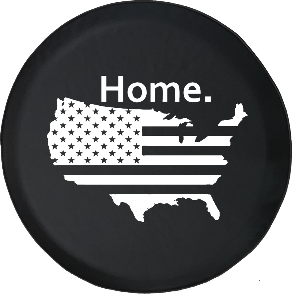 US United States Flag Stars & Bars Home Edition Offroad Jeep RV Camper Spare Tire Cover S223