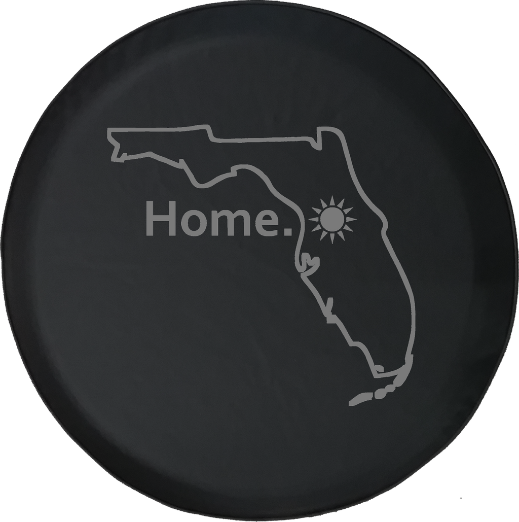 Jeep Wrangler Spare Tire Cover With Florida Map Print (Wrangler JK, TJ, YJ)