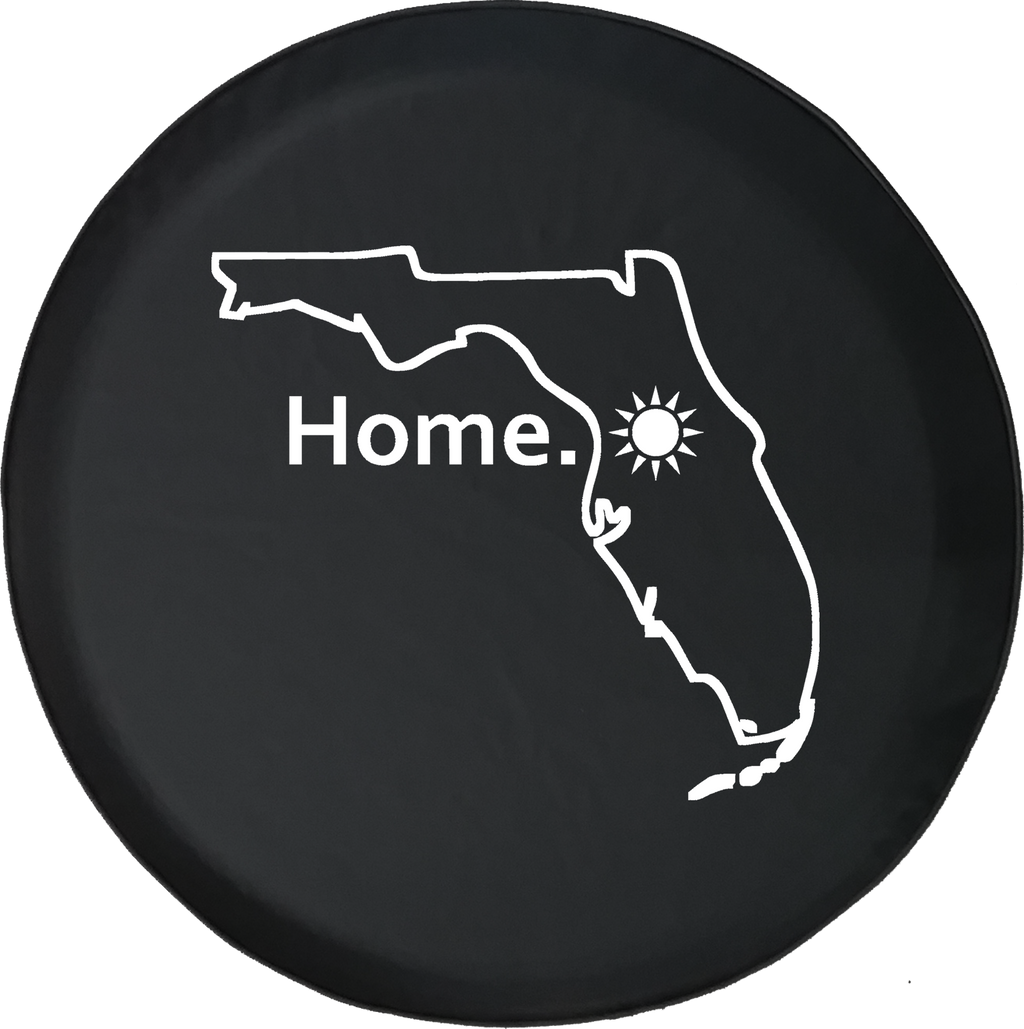 Jeep Wrangler Spare Tire Cover With Florida Map Print (Wrangler JK, TJ, YJ)