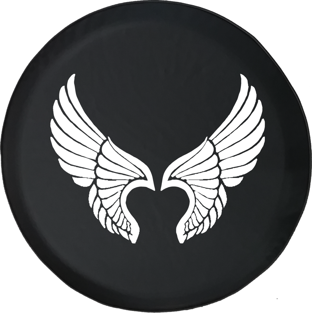 Jeep Wrangler Tire Cover With Angel Wings (Wrangler JK, TJ, YJ)