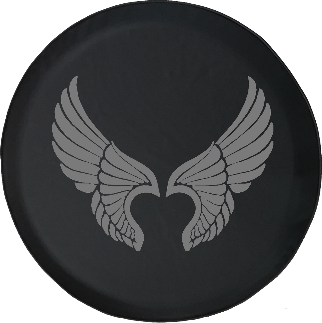 Jeep Wrangler Tire Cover With Angel Wings (Wrangler JK, TJ, YJ)