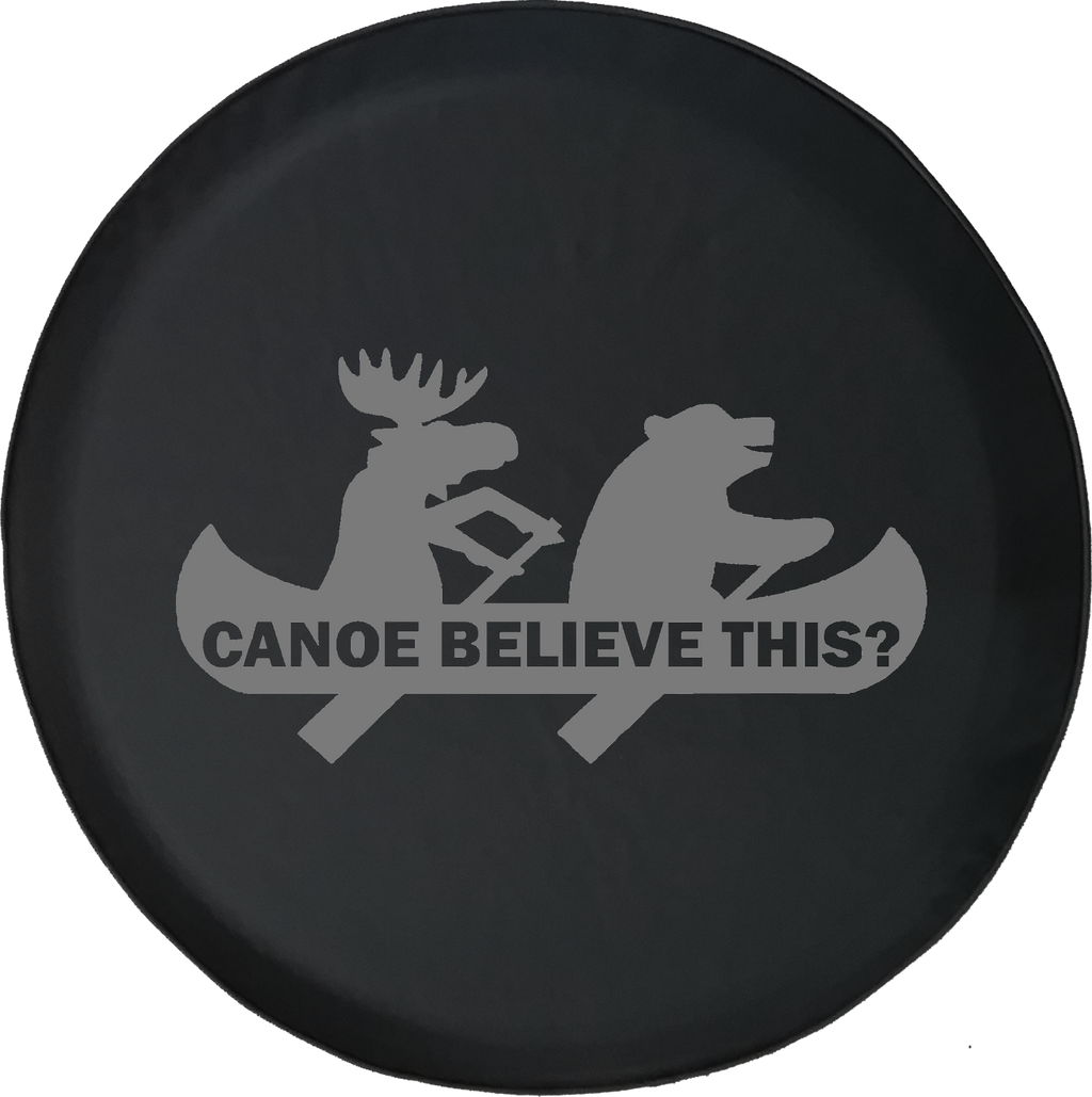 Moose Bear Canoe Outdoors Funny Camping Jeep Offroad Jeep RV Camper Spare Tire Cover S267