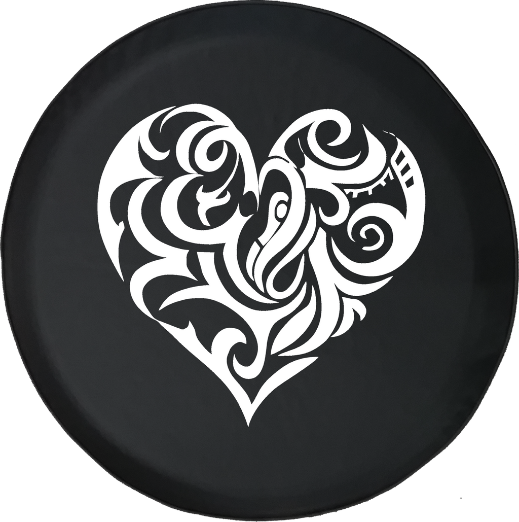 Jeep Wrangler Tire Cover With Artistic Heart (Wrangler JK, TJ, YJ)