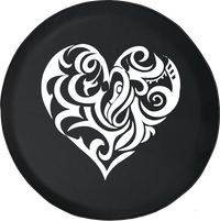 Jeep Wrangler Tire Cover With Artistic Heart (Wrangler JK, TJ, YJ)