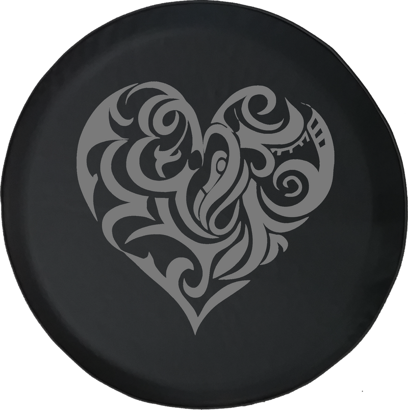 Jeep Wrangler Tire Cover With Artistic Heart (Wrangler JK, TJ, YJ)