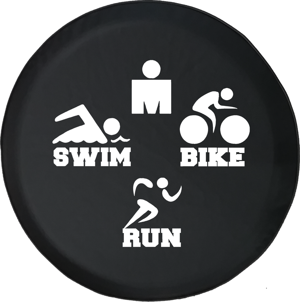 Swim Bike Run Tri Triathlon 5k 13.1 Racing Athlete Fitness Je Offroad Jeep RV Camper Spare Tire Cover S280