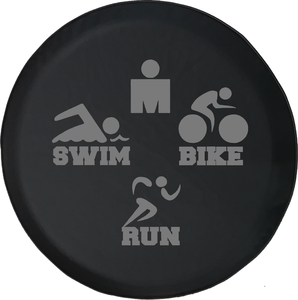 Swim Bike Run Tri Triathlon 5k 13.1 Racing Athlete Fitness Je Offroad Jeep RV Camper Spare Tire Cover S280