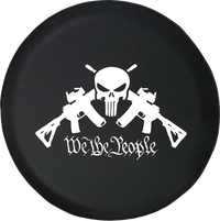 We the People AR15 Punisher Skull Tactical Gun Rights NRA OE Offroad Jeep RV Camper Spare Tire Cover S418