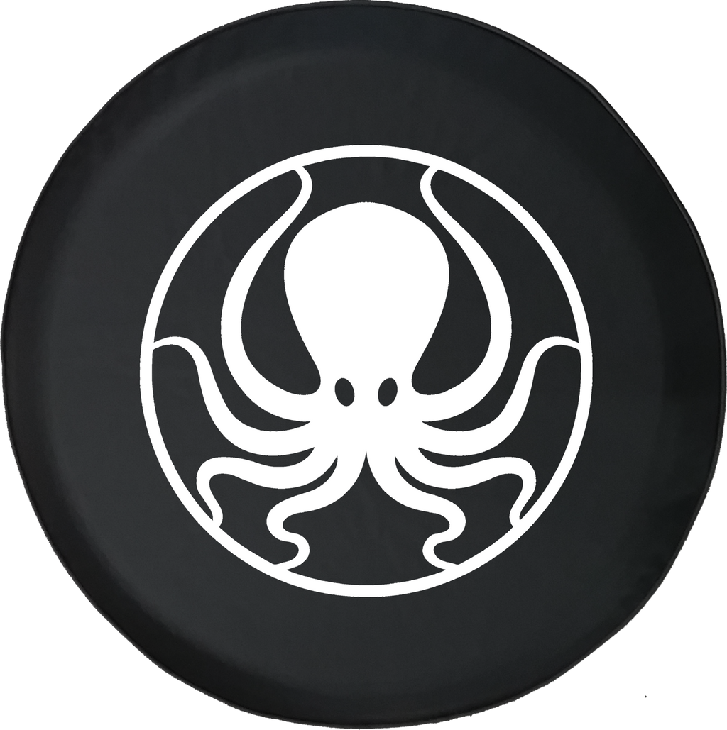 Octopus Kraken Squid Sea Ocean Life Jeep 4x4 Offroad Jeep RV Camper Spare Tire Cover S442