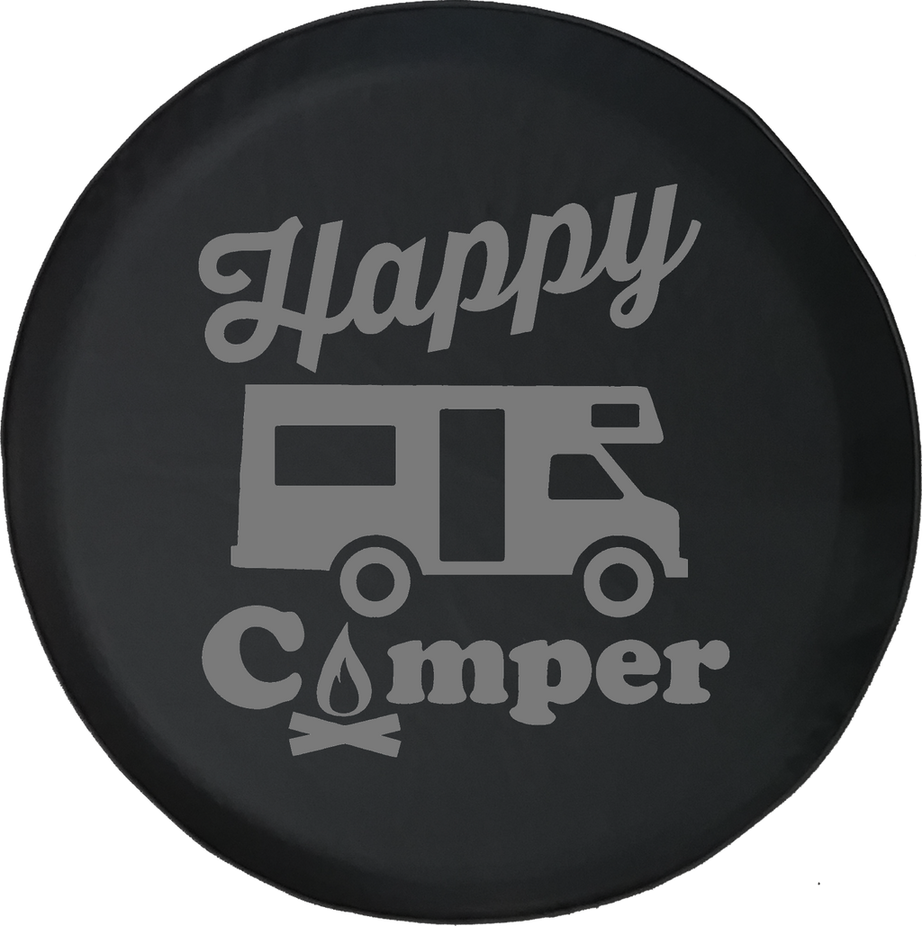 Happy Camper Camp Fire Offroad Jeep RV Camper Spare Tire Cover T111