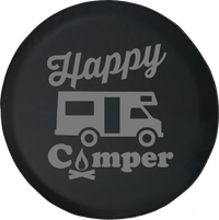 Happy Camper Camp Fire Offroad Jeep RV Camper Spare Tire Cover T111