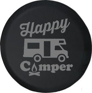 Happy Camper Camp Fire Offroad Jeep RV Camper Spare Tire Cover T111