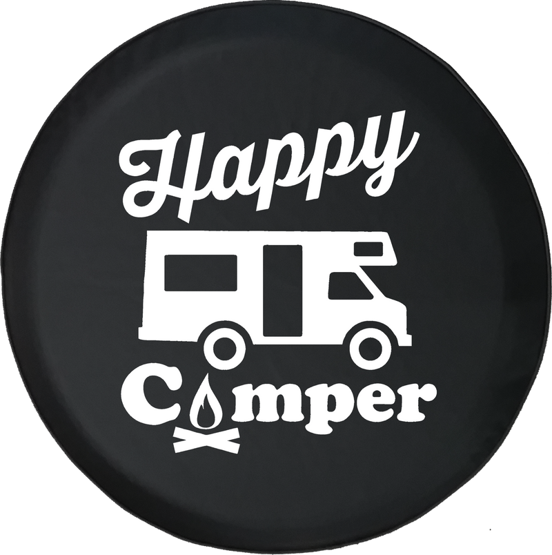 Happy Camper Camp Fire Offroad Jeep RV Camper Spare Tire Cover T111