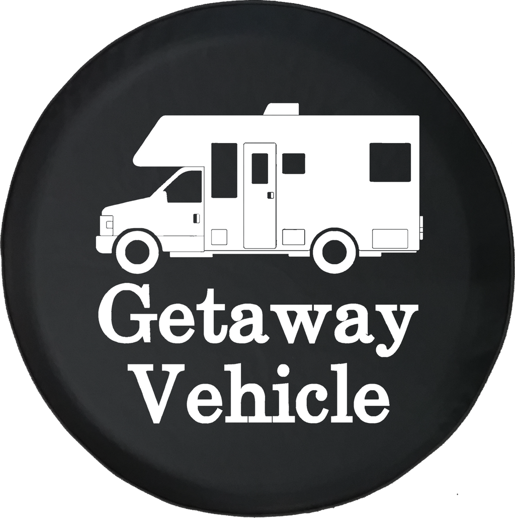 Getaway Vehicle Funny TravelRV Camper Offroad Jeep RV Camper Spare Tire Cover T130