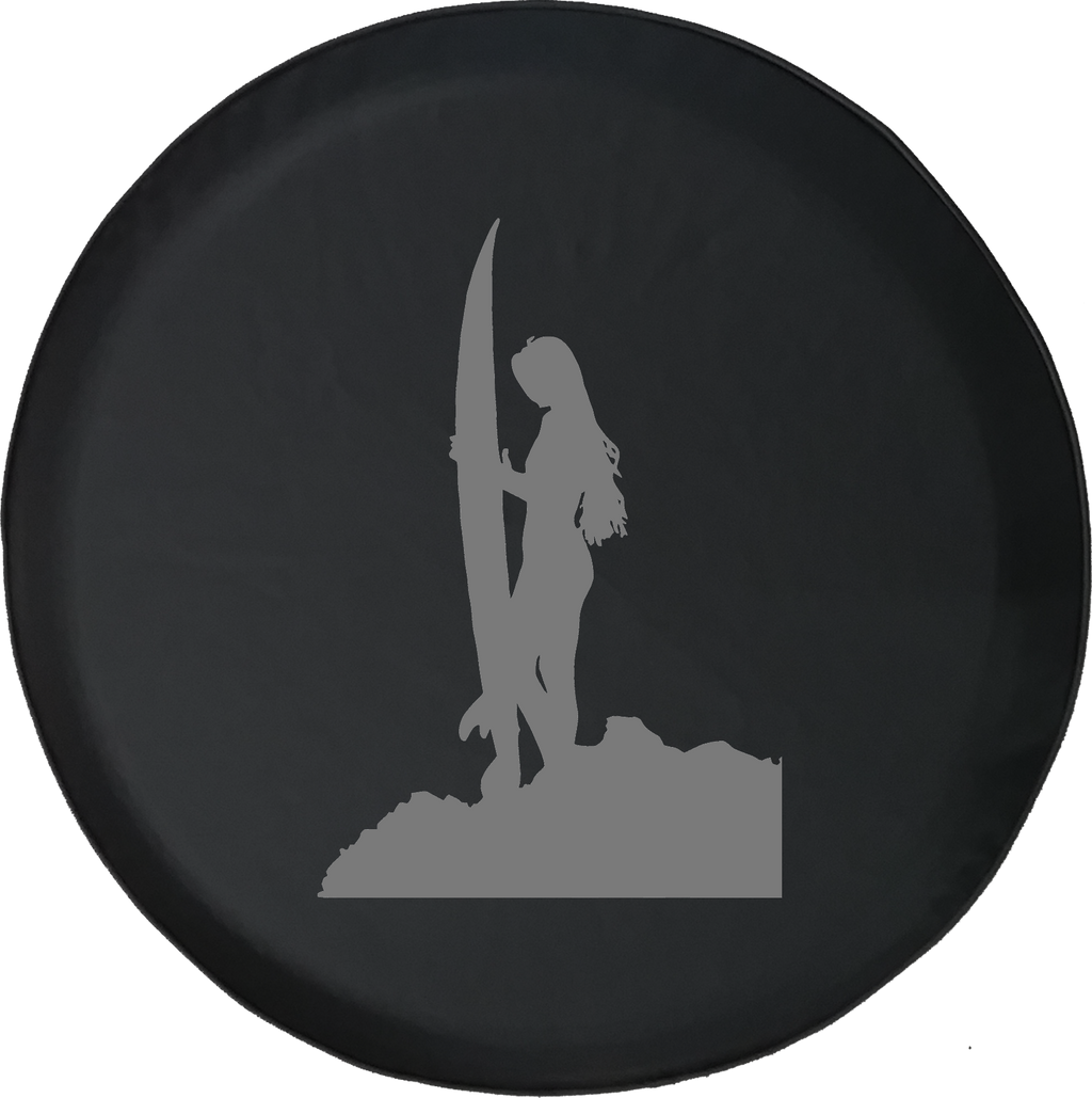 Jeep Wrangler Spare Tire Cover With Surfing Girl (Wrangler JK, TJ, YJ)