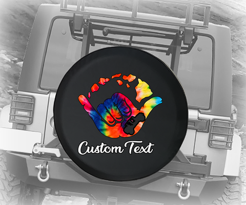 Tie Dye Hawaiian Island 4x4 - Personalized Spare Tire Cover