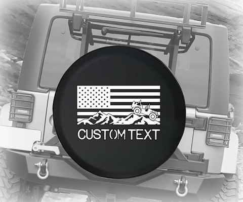 Home of the Free Home of the Brave Boots American Flag Spare Tire Cover for any Vehicle, Make, Model offers and Size