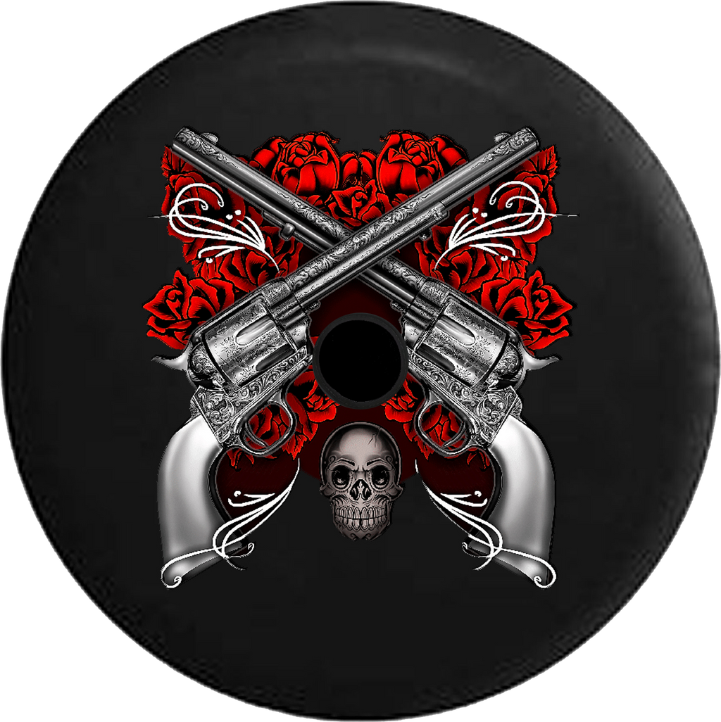 Jeep Wrangler JL Backup Camera Day Gothic Medieval Winged Skull with Tribal Sword RV Camper Spare Tire Cover-35 inch