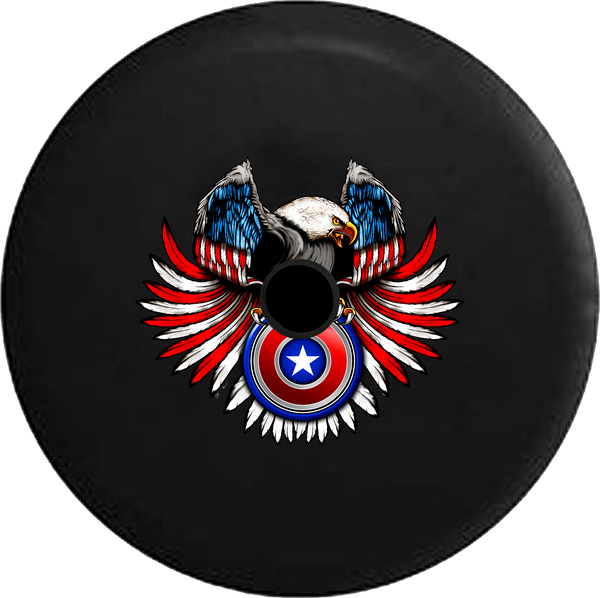 Tire Cover PRO | American Eagle Red White Blue Captain American Shield ...