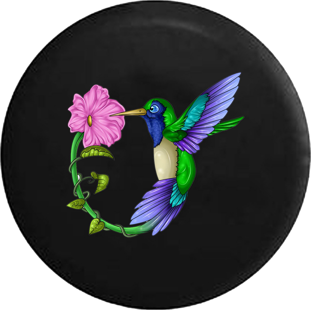 Hummingbird Pollen Nectar Flower RV Camper Spare Tire Cover-35 inch