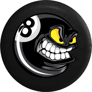 Cartoon Angry Poolball Billiards 8 Ball  