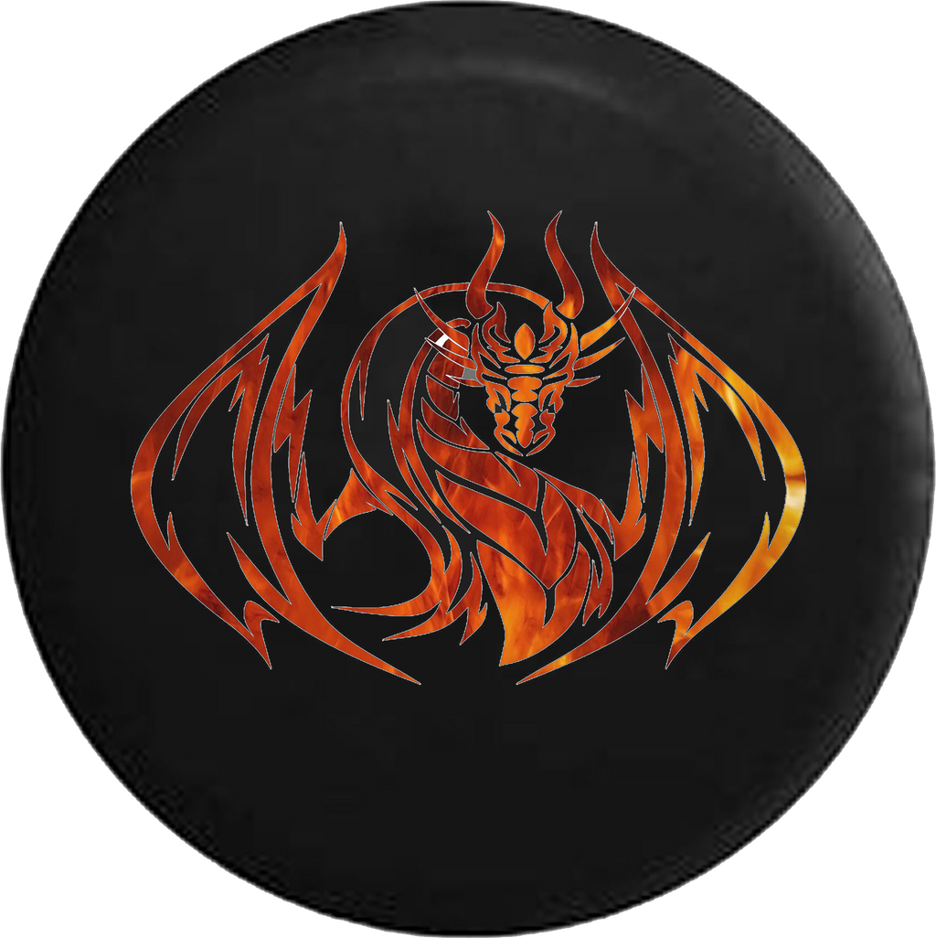 Fire Flames Tribal Dragon  