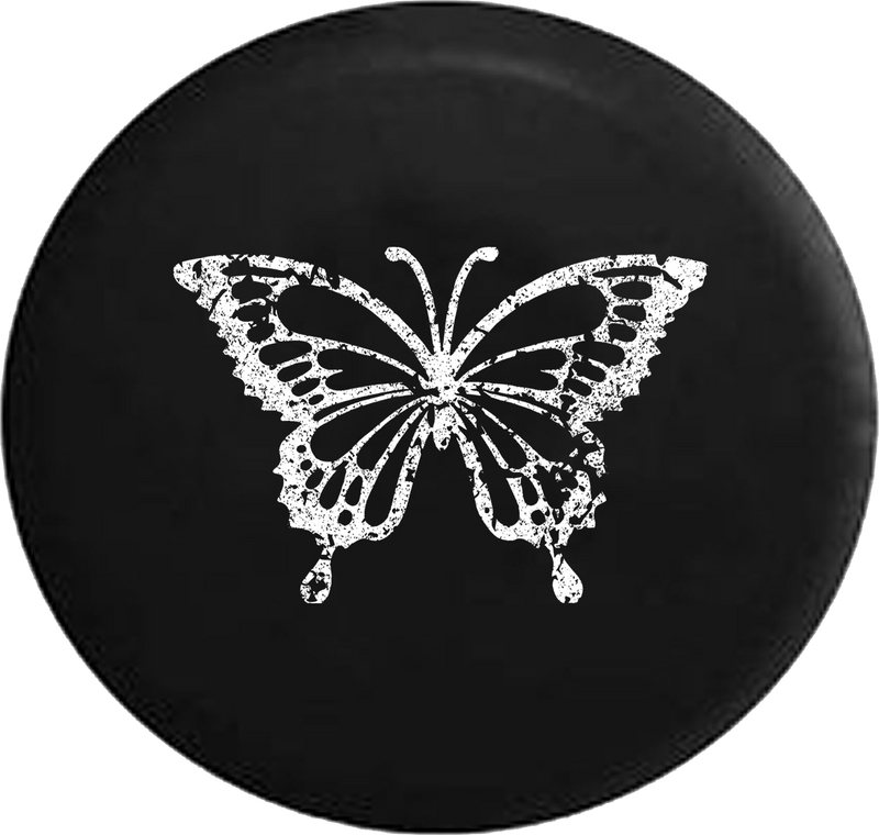 Distressed - Butterfly Girls Monarch Endangered Jeep Jeep Camper Spare Tire Cover S265 35 inch