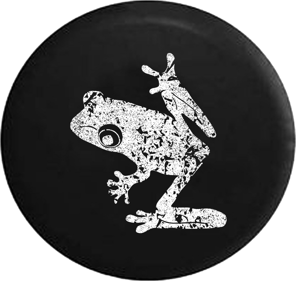 Distressed - Tree Frog BUGEYE Rainforest Endangered Island Sea TurtleJeep Camper Spare Tire Cover S272 35 inch