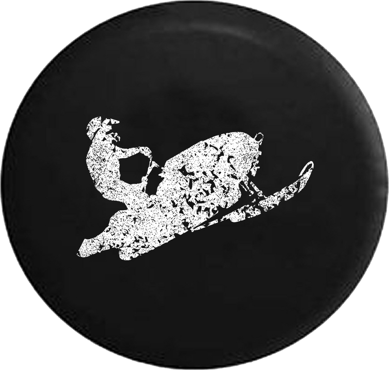 Distressed - Snowmobile SnowCross Racing Jeep Camper Spare Tire Cover T158 35 inch